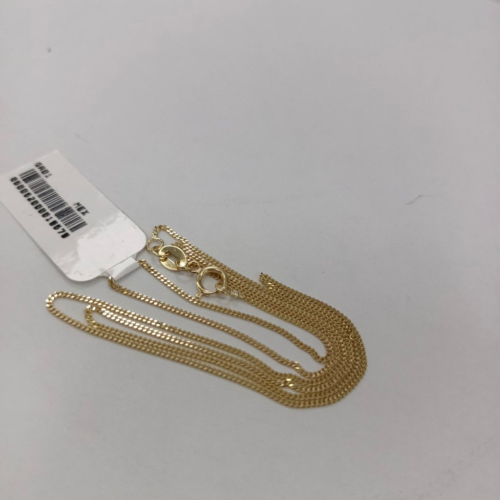 CADENAS TEJIDO BARBADA ORO 10K 50 CM 1.6 GR (NUEVO)
