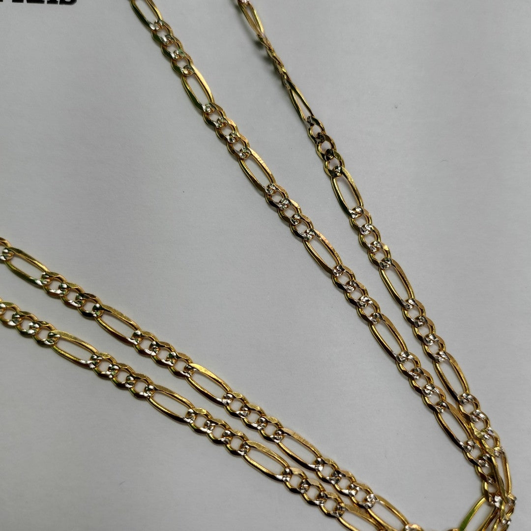 CADENAS 3X1 DIAMANTADA ORO 14K 55 CM 8.4 GR (NUEVO)
