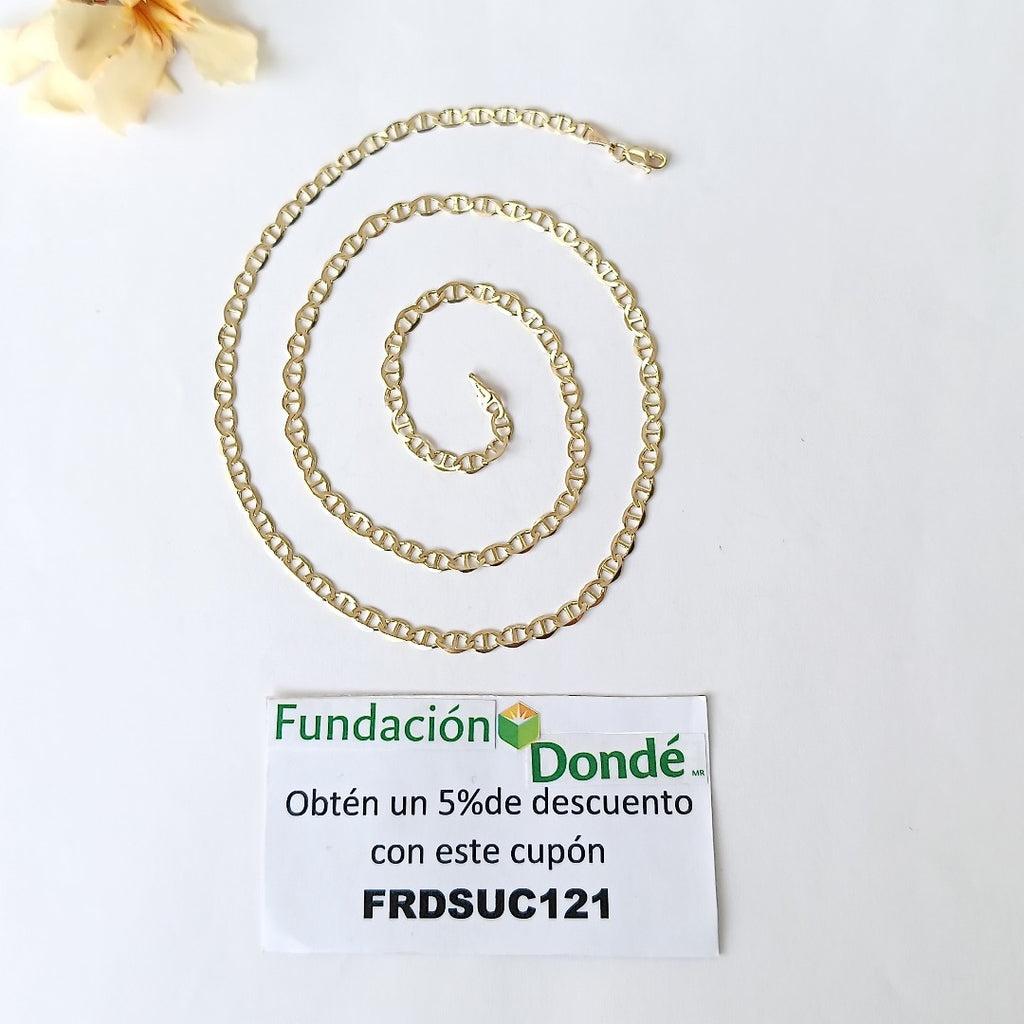 CADENAS TEJIDO MARINERA ORO 14K 55 CM 8.2 GR (NUEVO)