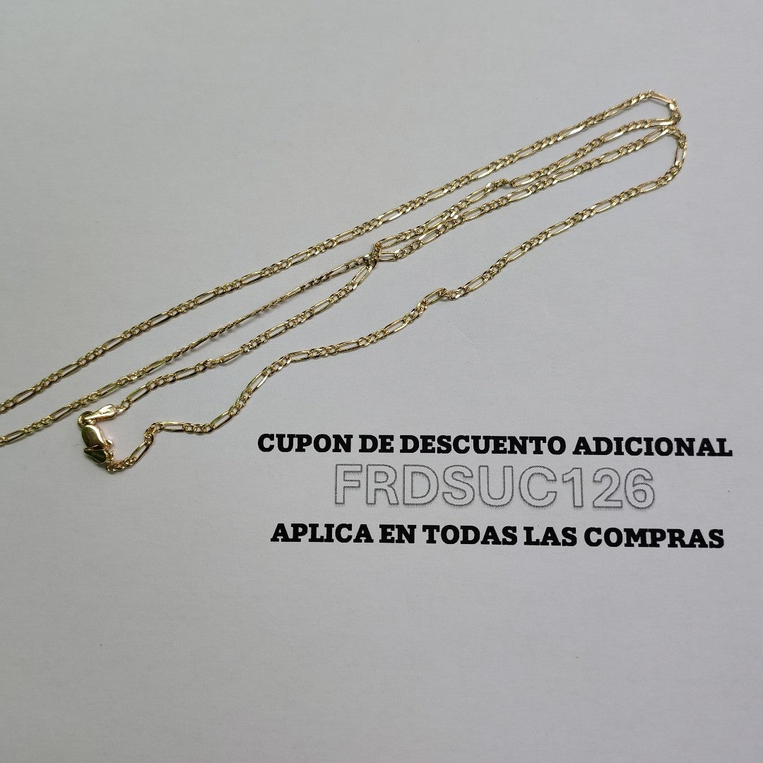 CADENAS 3X1 ORO 14K 55 CM 4 GR (NUEVO)