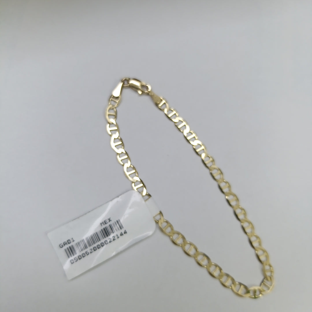 PULSERAS TEJIDO MARINERA ORO 14K 18 CM 2.9 GR (NUEVO)