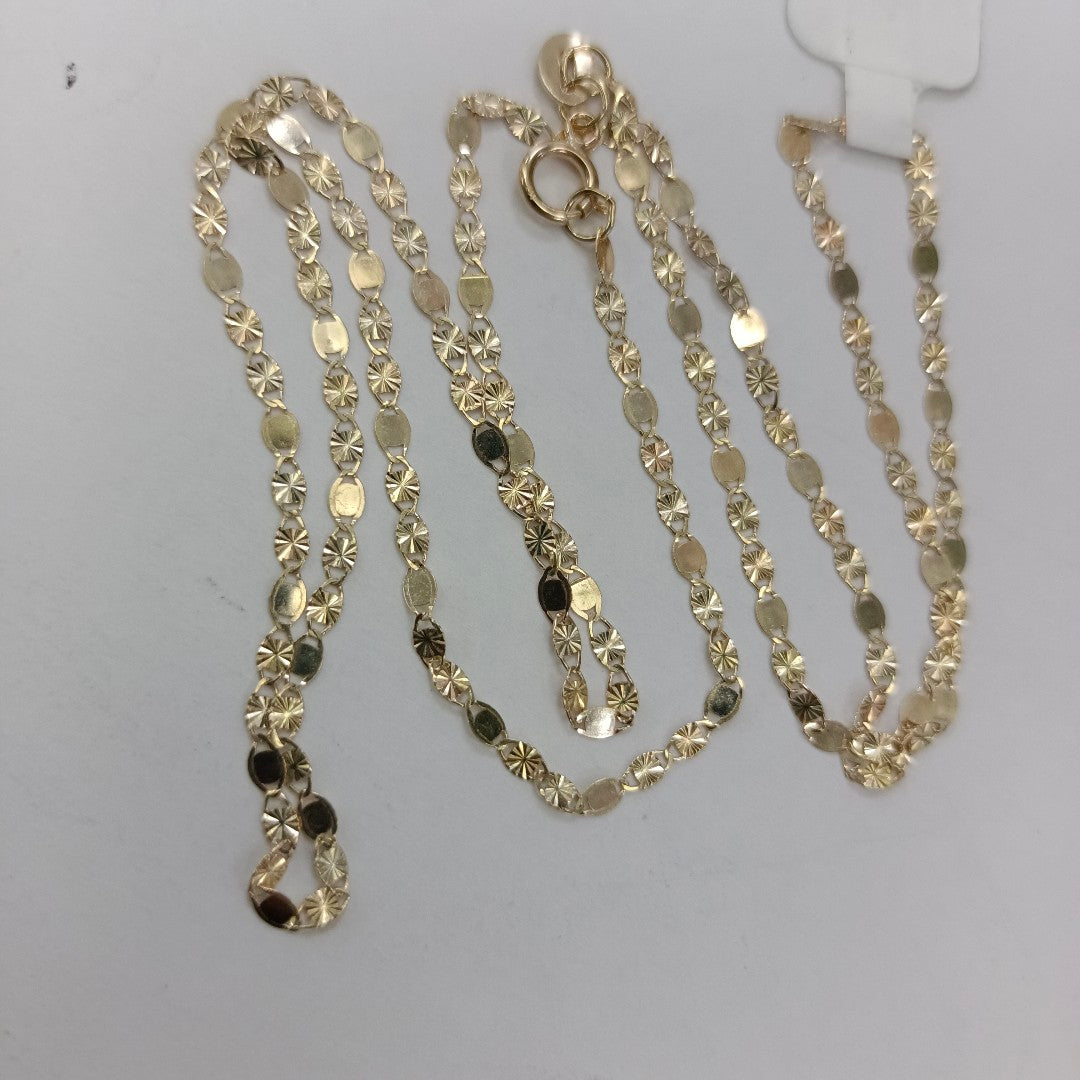 CADENAS TEJIDO GUCHI ORO 10K 55 CM 1.8 GR (NUEVO)