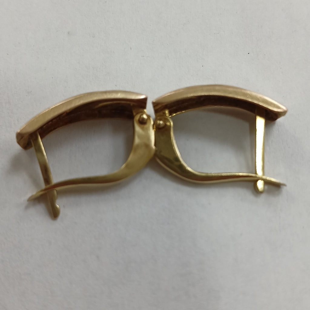 ARETES PAR ORO, ORO COMBINADO 14 K 2 GRMS (SEMINUEVO)