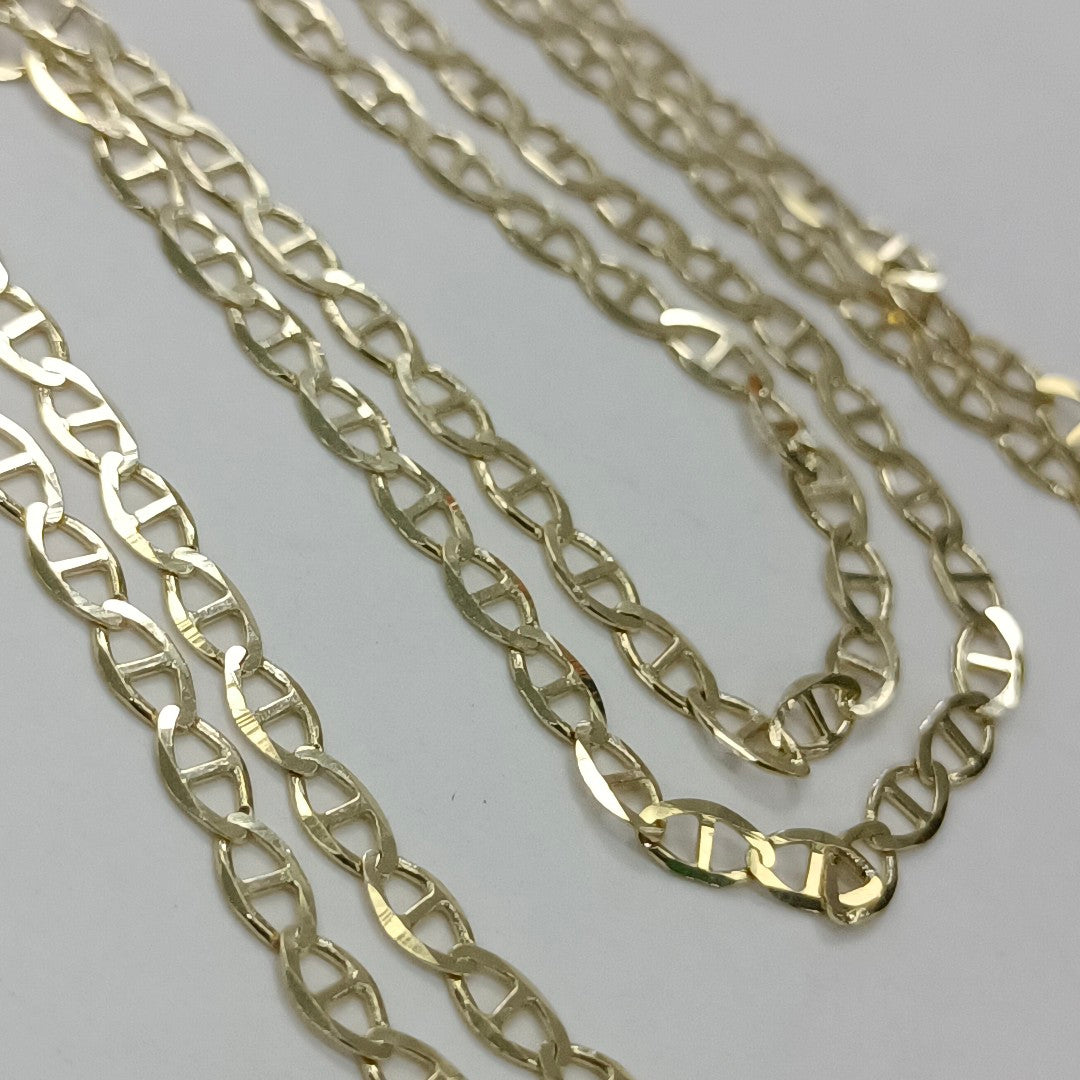 CADENAS TEJIDO GUCHI ORO 10K 55 CM 3.9 GR (NUEVO)