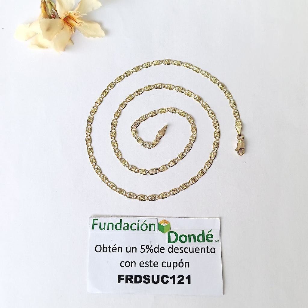 CADENAS TEJIDO GUCHI ORO 14K 55 CM 6.9 GR (NUEVO)