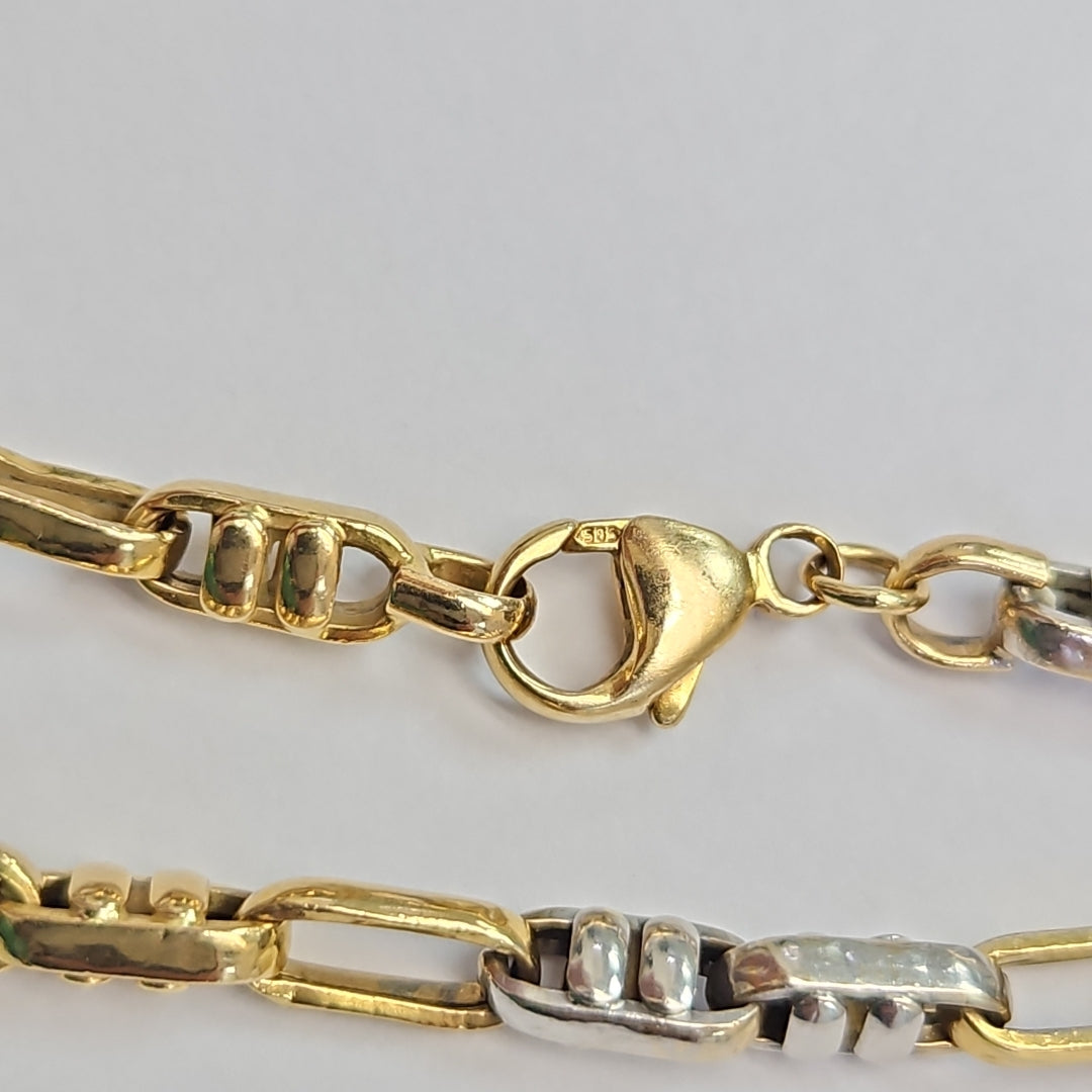 CADENA ORO, ORO BLANCO 14 K 24.7 GRMS (SEMINUEVO)
