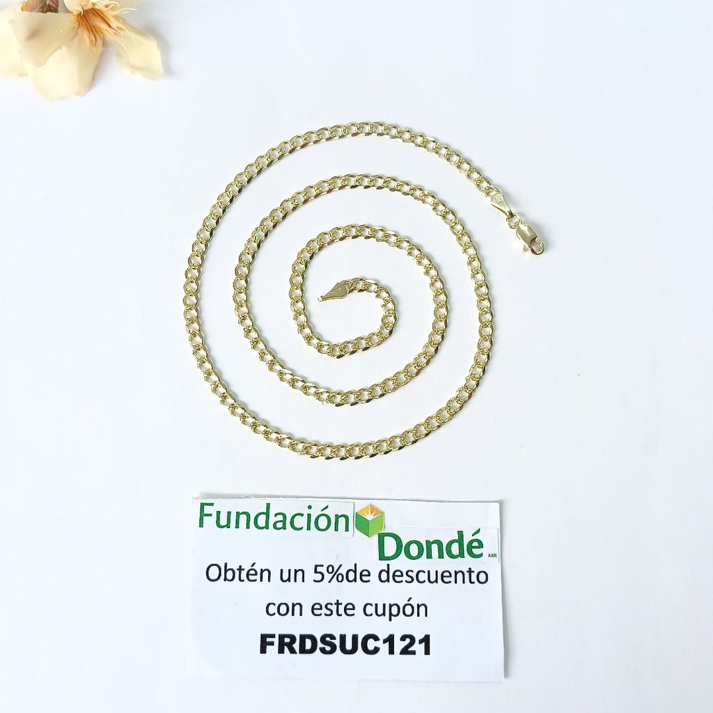 CADENAS BARBADA ORO 14K 55 CM 13.1 GR (NUEVO)