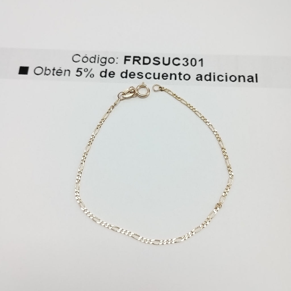 PULSERAS TEJIDO 3X1 ORO 14K 16 CM 0.9 GR (NUEVO)