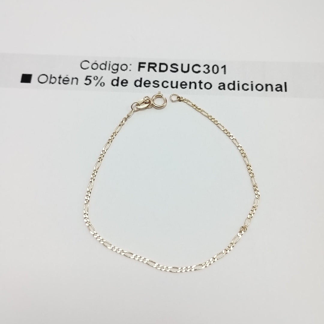 PULSERAS TEJIDO 3X1 ORO 14K 16 CM 0.9 GR (NUEVO)