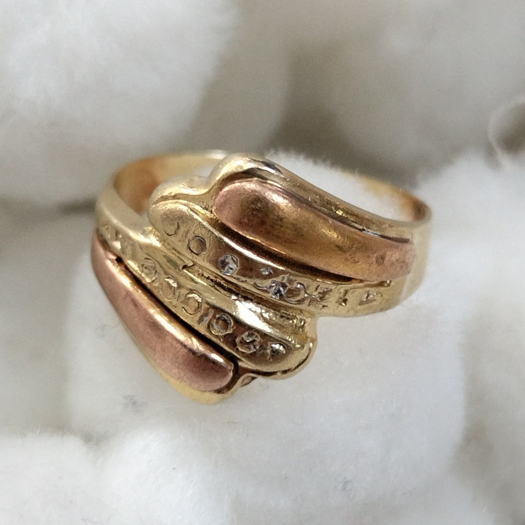ANILLO ORO, ORO COMBINADO 14 K 4.5 GRMS (SEMINUEVO)