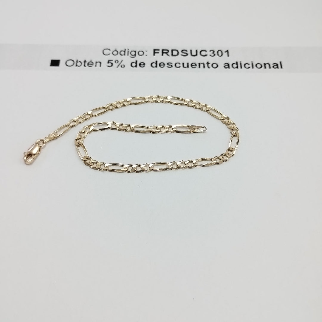 PULSERAS 3X1 ORO 14K 21 CM 3.3 GR (NUEVO)