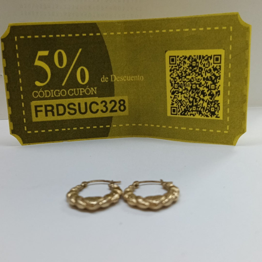 ARRACADAS PAR ORO 14 K 1.6 GRMS (SEMINUEVO)