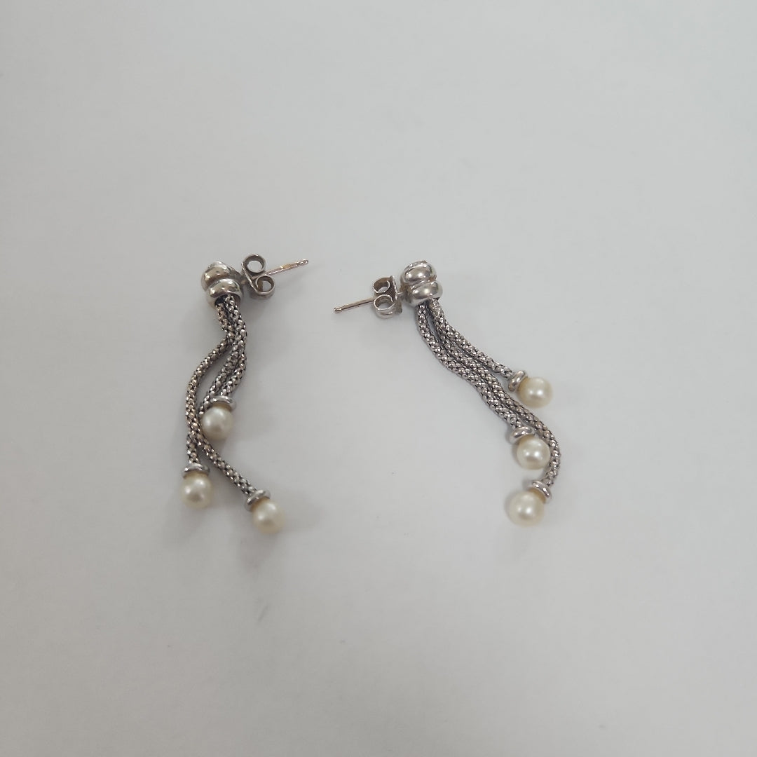 BROQUELES PAR ORO BLANCO 14 K 4.2 GRMS (SEMINUEVO)