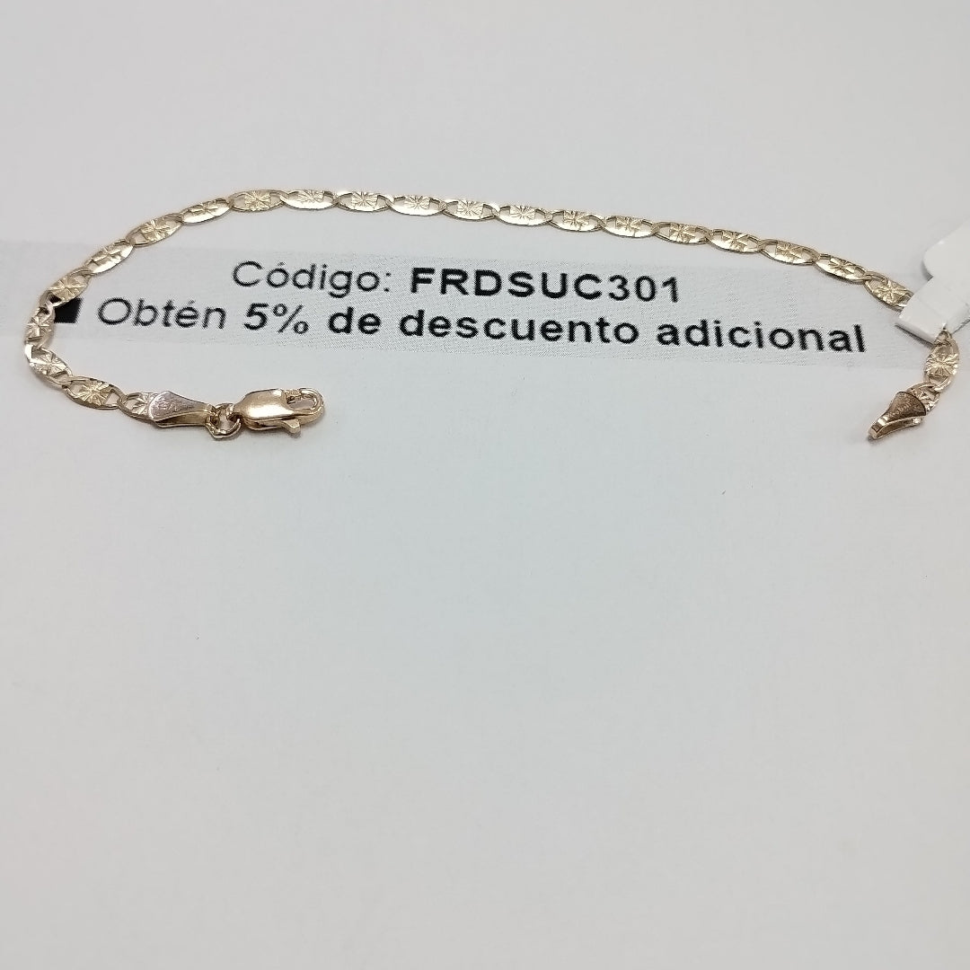 PULSERAS GUCHI ORO 14K 18 CM 2.8 GR (NUEVO)