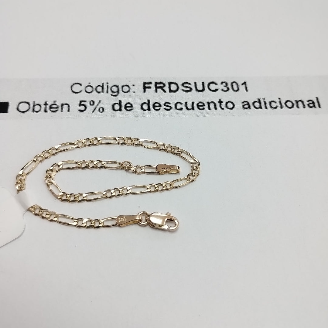 PULSERAS TEJIDO 3X1 ORO 14K 18 CM 1.9 GR (NUEVO)