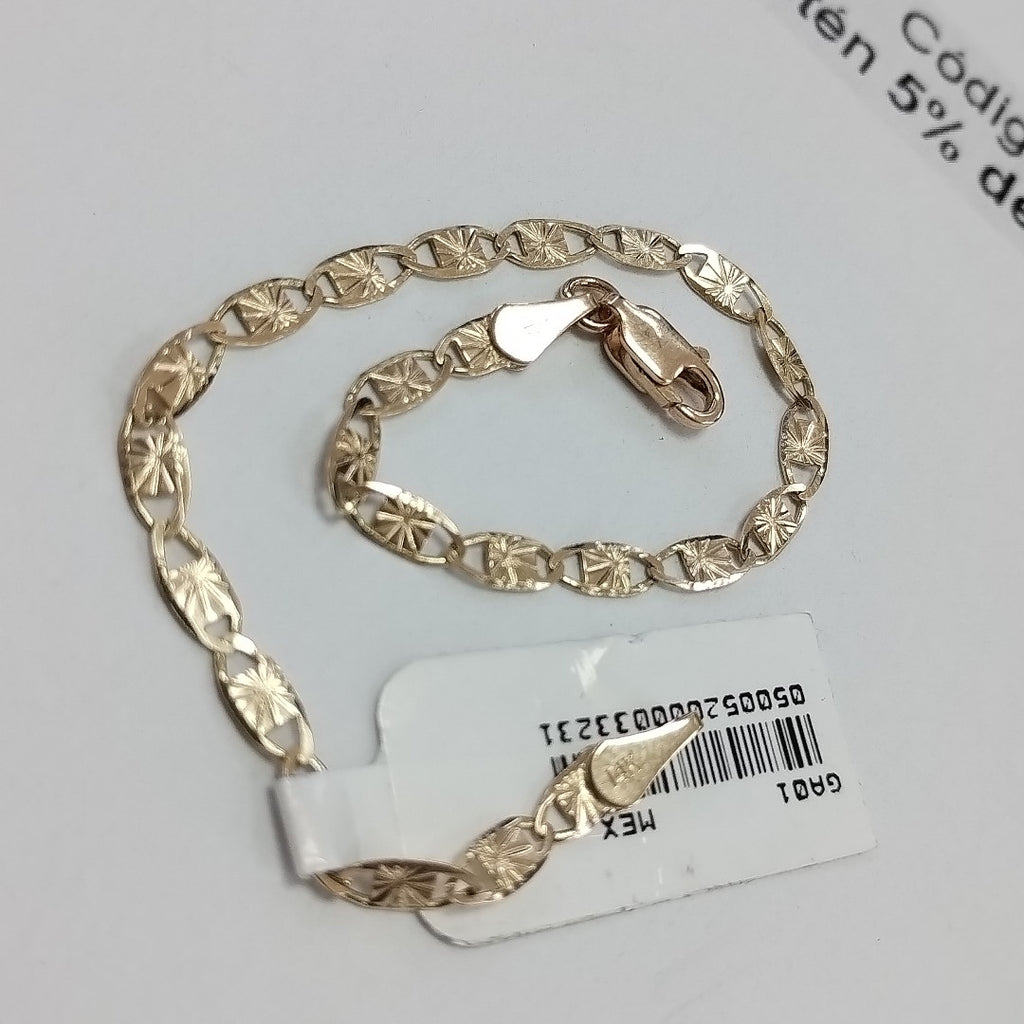 PULSERAS GUCHI ORO 14K 18 CM 2.9 GR (NUEVO)
