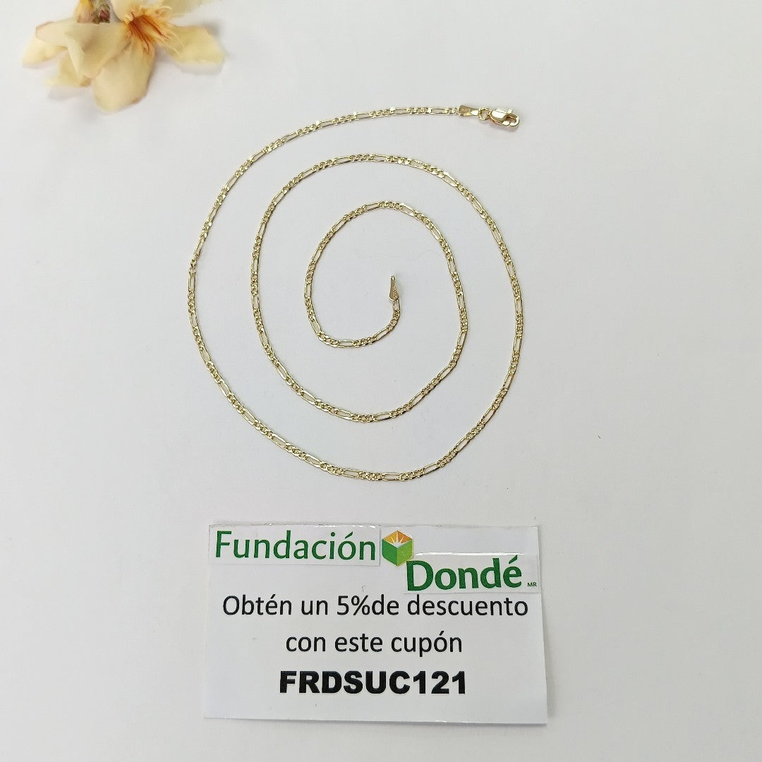 CADENAS 3X1 ORO 14K 55 CM 3.7 GR (NUEVO)