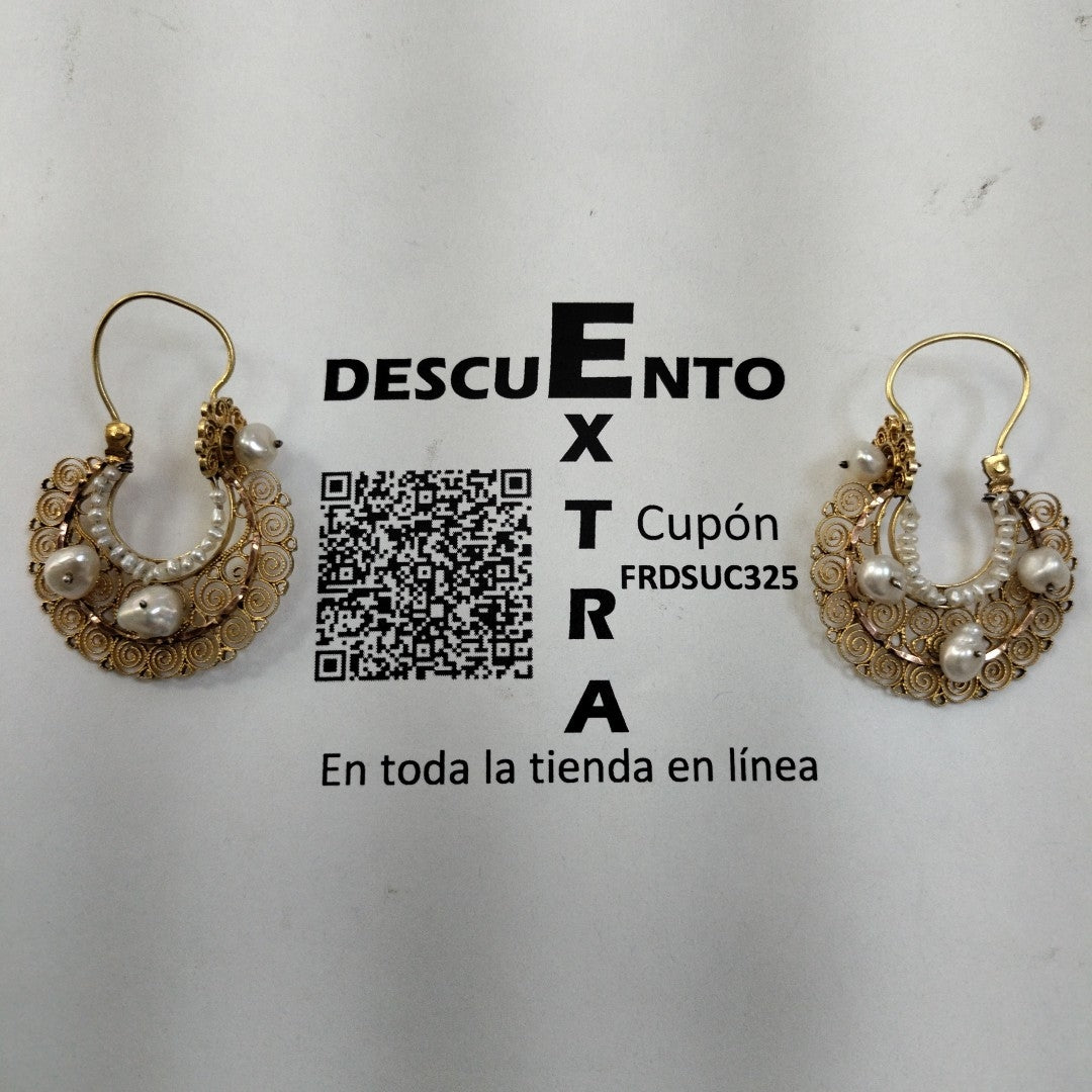 ARETES PAR ORO 10 K 8.8 GRMS (SEMINUEVO)