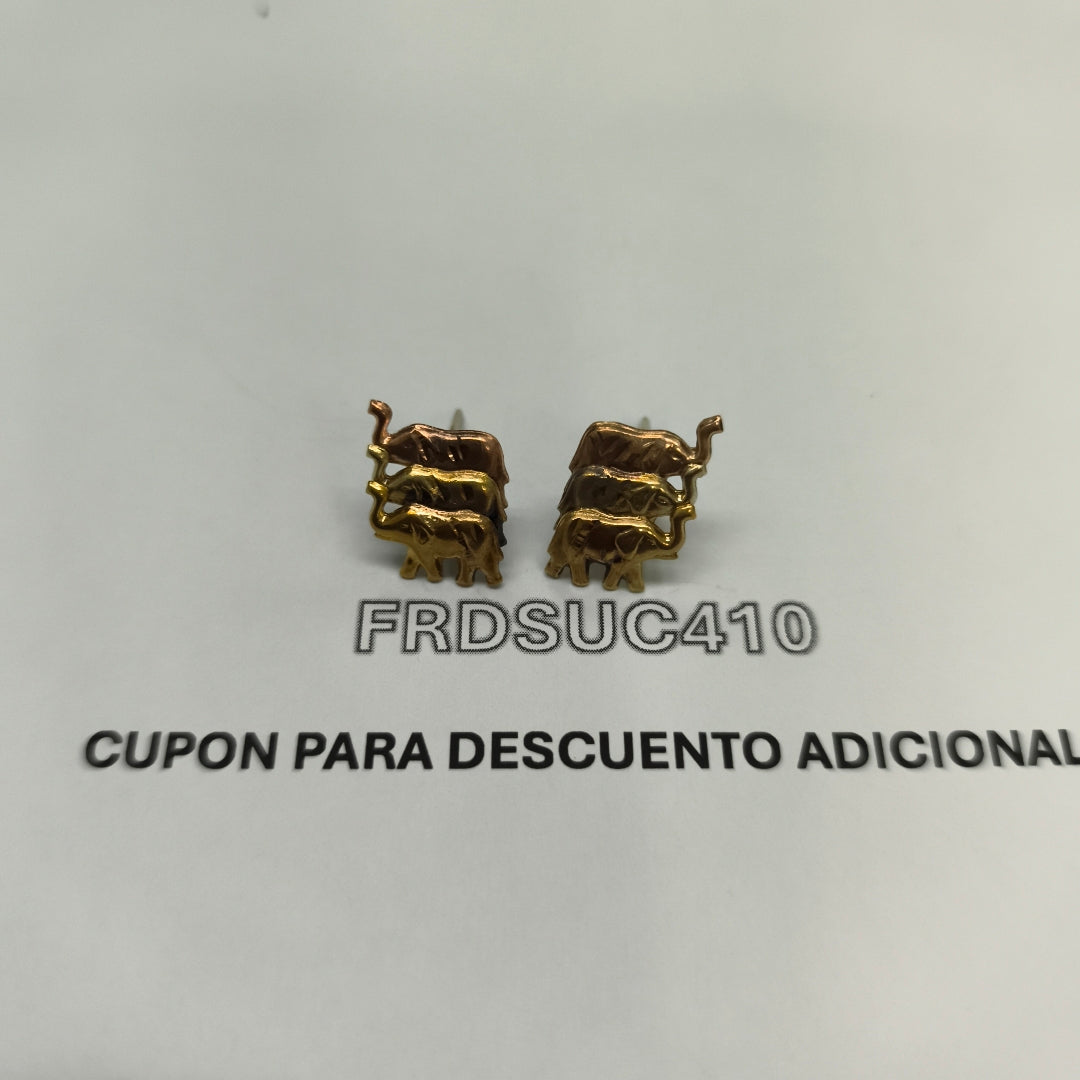 BROQUELES PAR ORO COMBINADO 10 K 2,30 GRMS (SEMINUEVO)