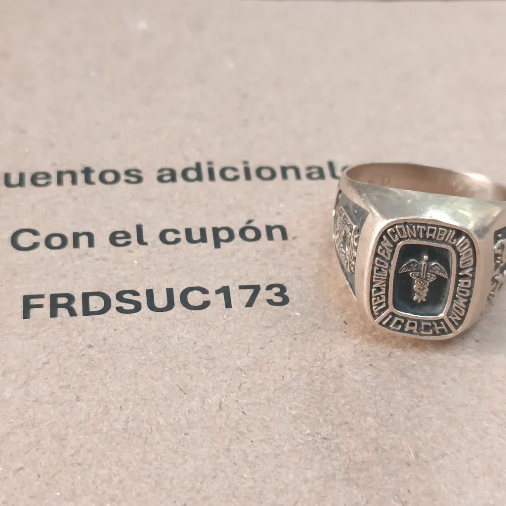 ANILLO DE GRADUACIÓN ORO 8 K 11.2 GRMS (SEMINUEVO)