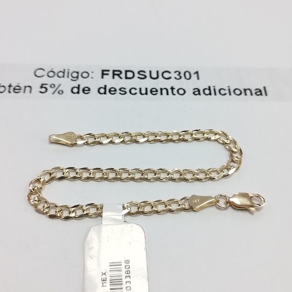 PULSERAS BARBADA ORO 14K 18 CM 4.6 GR (NUEVO)