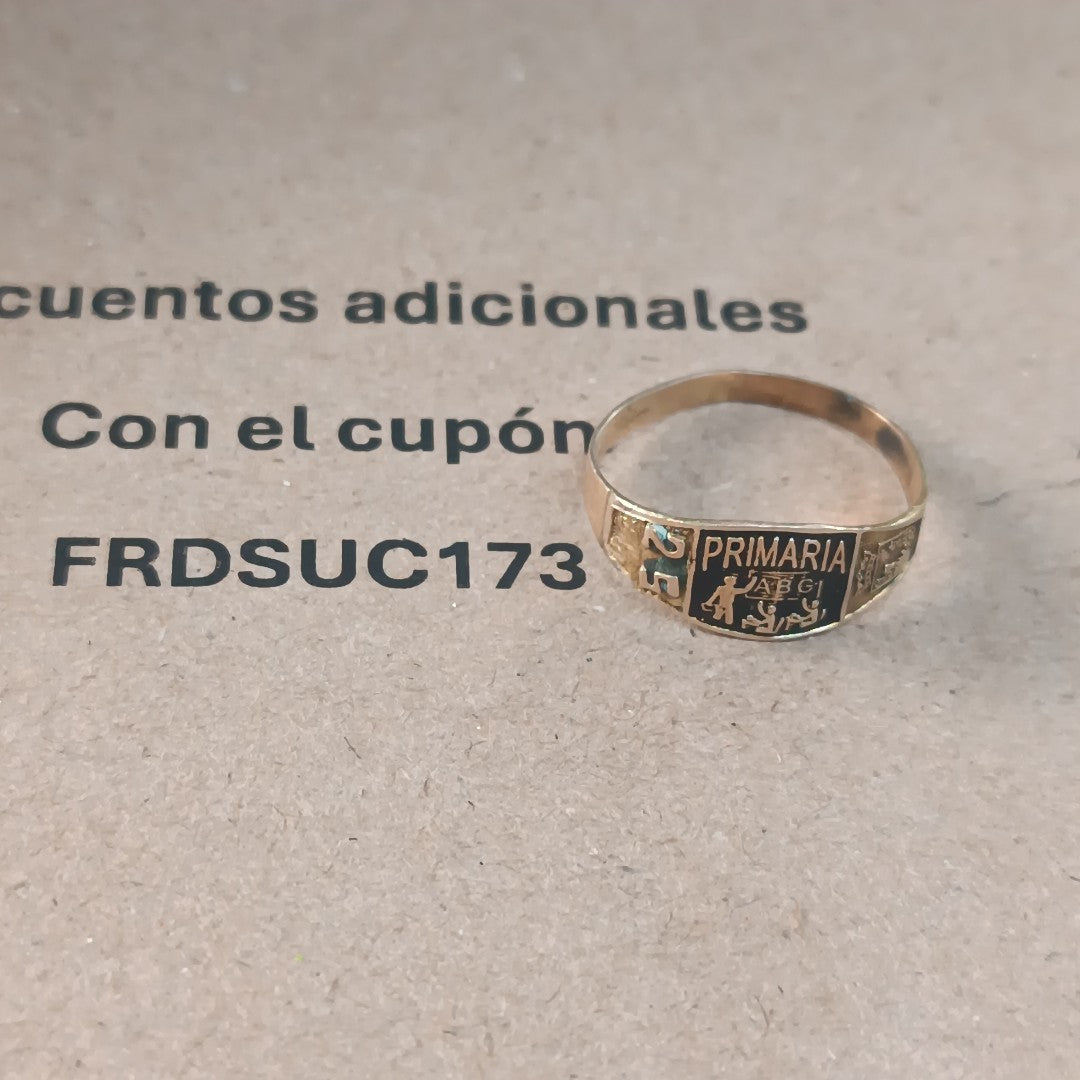 ANILLO DE GRADUACIÓN ORO 8 K 1.3 GRMS (SEMINUEVO)