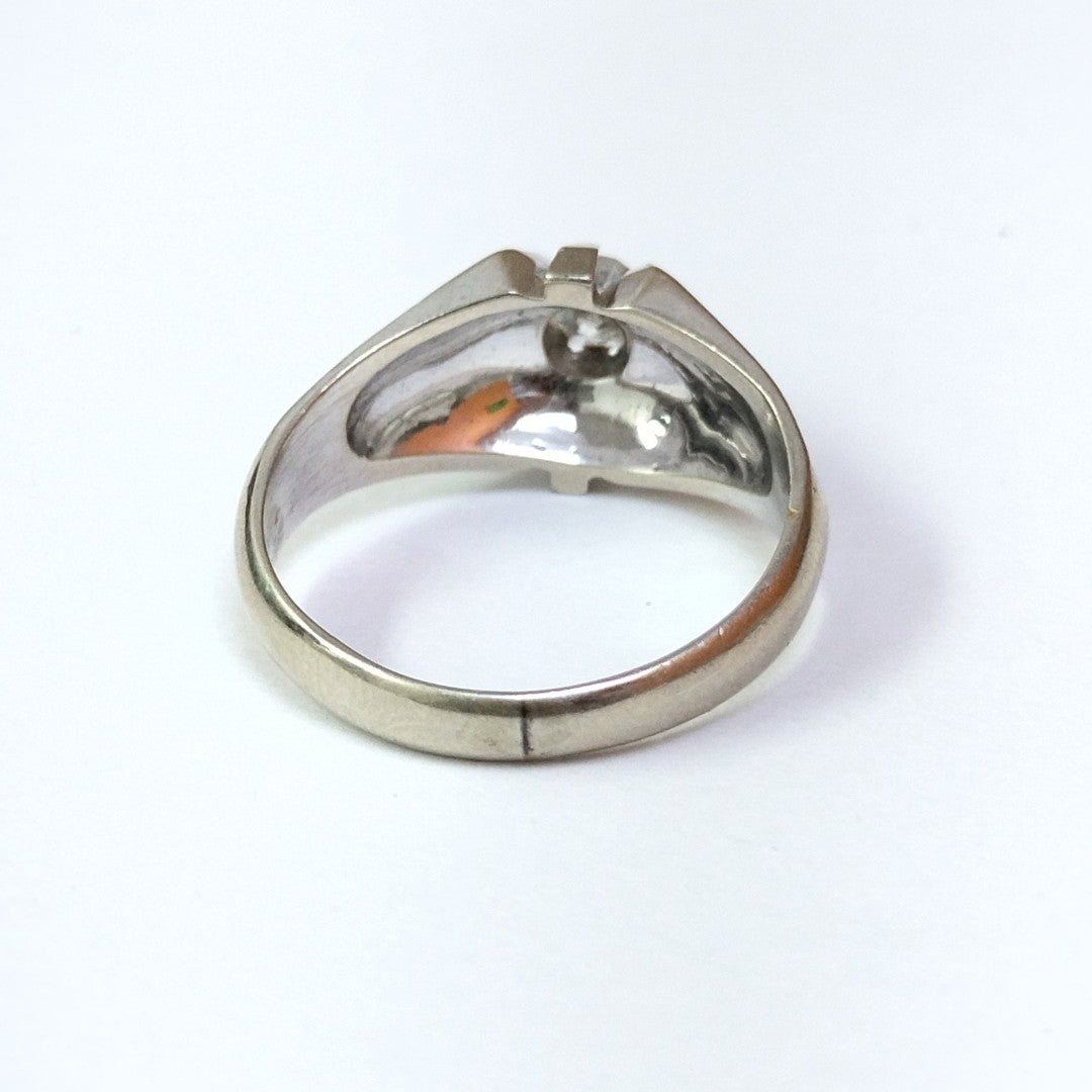 ANILLO ORO BLANCO 18 K 5.8 GRMS (SEMINUEVO)