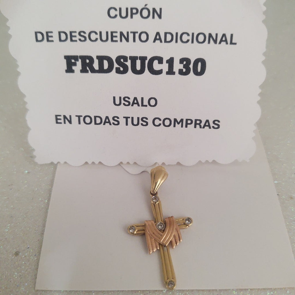 CRUZ, DIJE ORO 14 K 2.4 GRMS (SEMINUEVO)