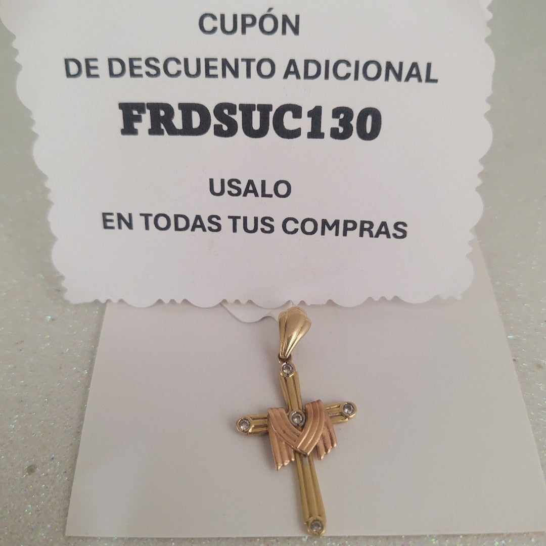 CRUZ, DIJE ORO 14 K 2.4 GRMS (SEMINUEVO)