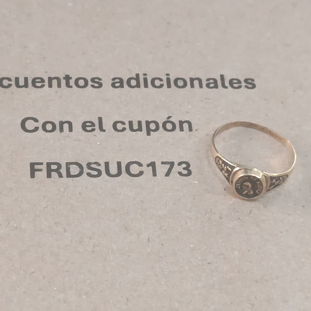 ANILLO DE GRADUACIÓN ORO 10 K 1.2 GRMS (SEMINUEVO)