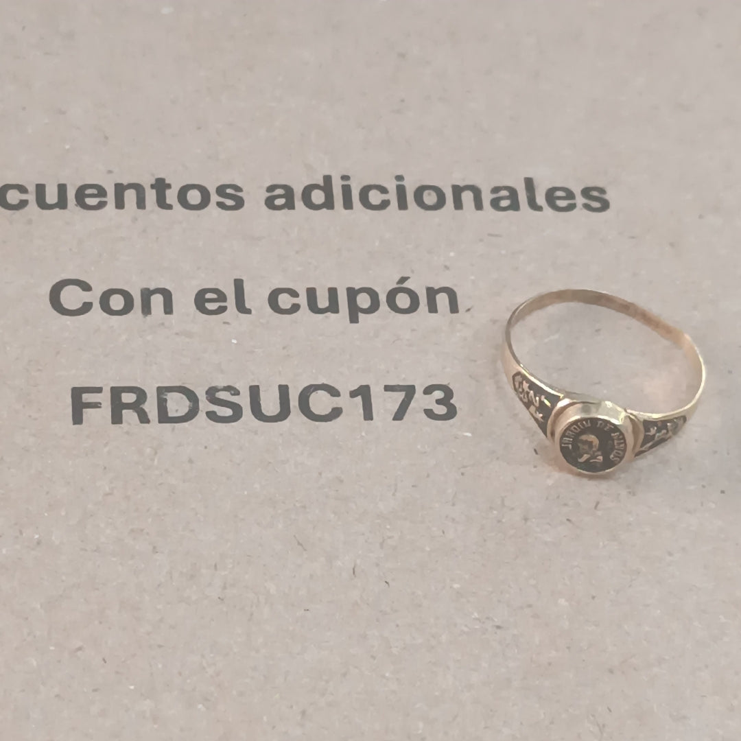 ANILLO DE GRADUACIÓN ORO 10 K 1.2 GRMS (SEMINUEVO)