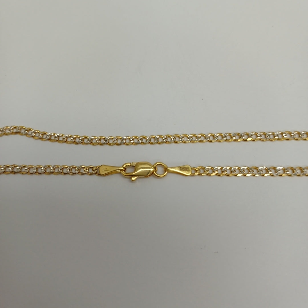 CADENAS BARBADA DIAMANTADA ORO 14K 60 CM 6.2 GR (NUEVO)
