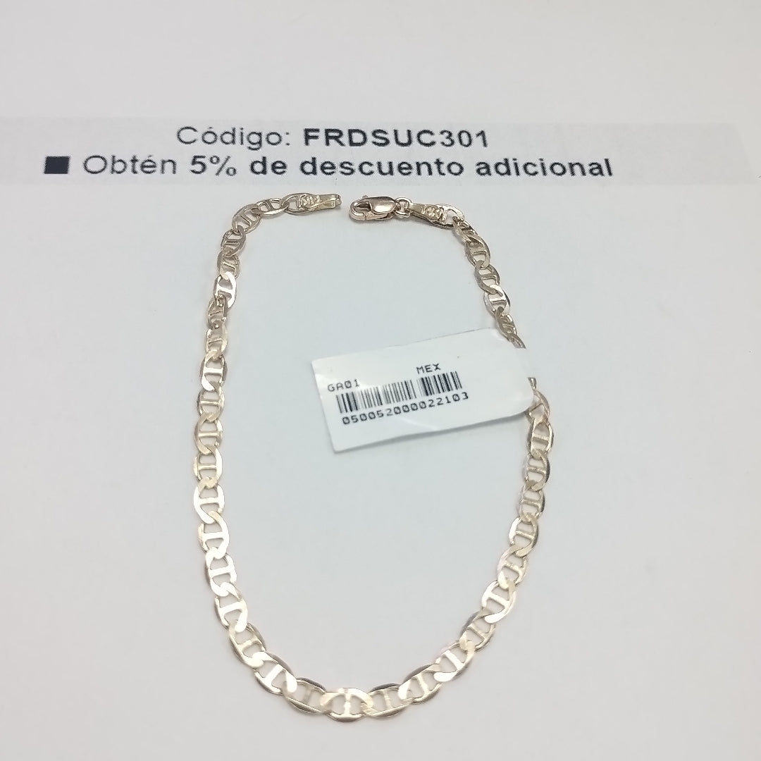 PULSERAS TEJIDO MARINERA ORO 14K 21 CM 3.5 GR (NUEVO)