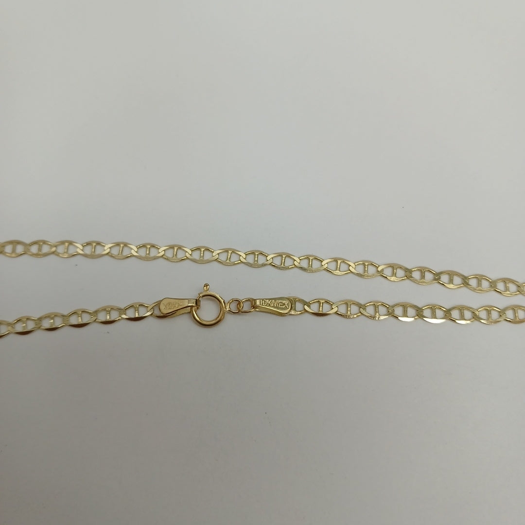 CADENAS TEJIDO GUCHI ORO 10K 55 CM 3.9 GR (NUEVO)