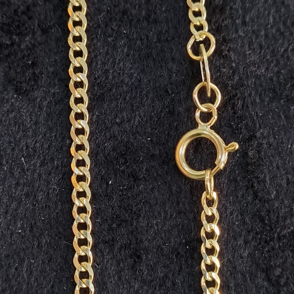 CADENAS TEJIDO BARBADA ORO 10K 50 CM 3.5 GR (NUEVO)