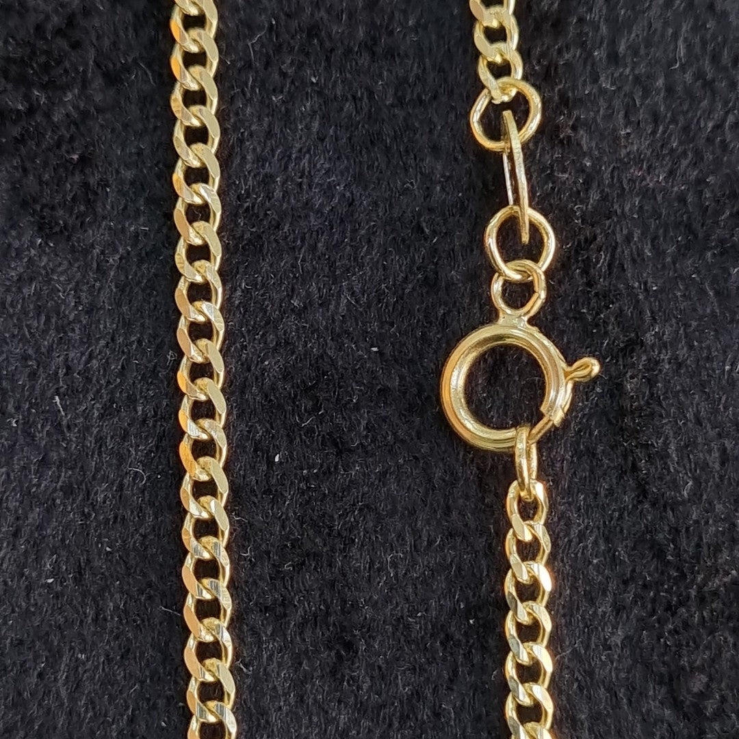 CADENAS TEJIDO BARBADA ORO 10K 50 CM 3.5 GR (NUEVO)