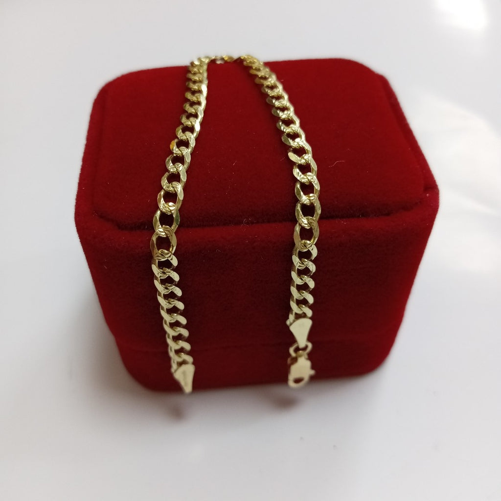 PULSERAS BARBADA ORO 14K 18 CM 4.6 GR (NUEVO)