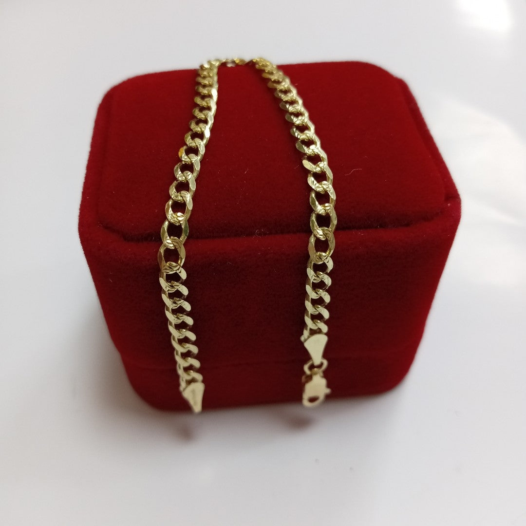 PULSERAS BARBADA ORO 14K 18 CM 4.6 GR (NUEVO)
