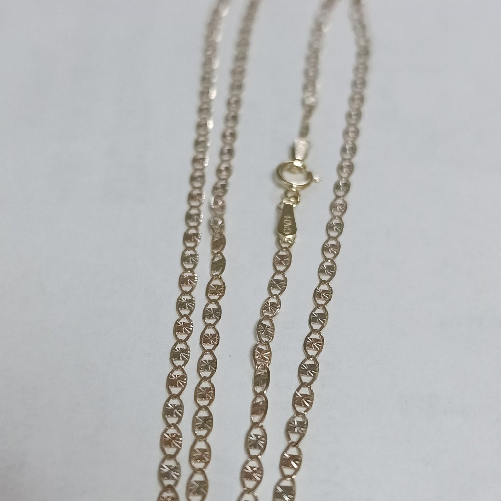 CADENAS TEJIDO GUCHI ORO 10K 55 CM 2.9 GR (NUEVO)