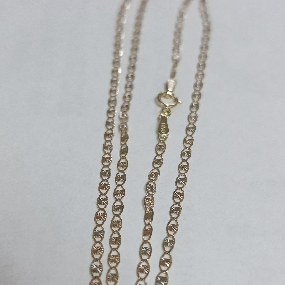 CADENAS TEJIDO GUCHI ORO 10K 55 CM 2.9 GR (NUEVO)