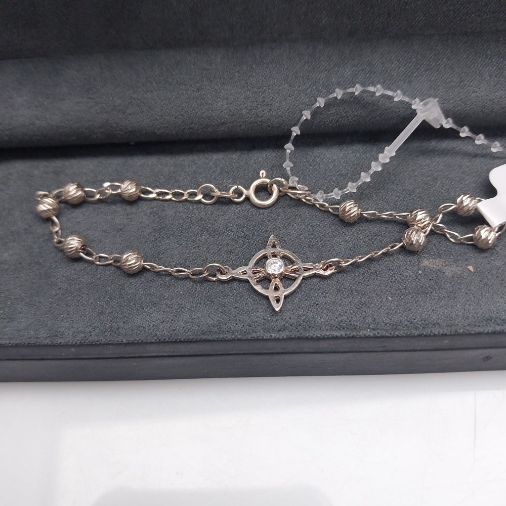 PULSERA TEJIDO ESPECIAL PLATA .925 18 CM 2.9 GR (NUEVO)