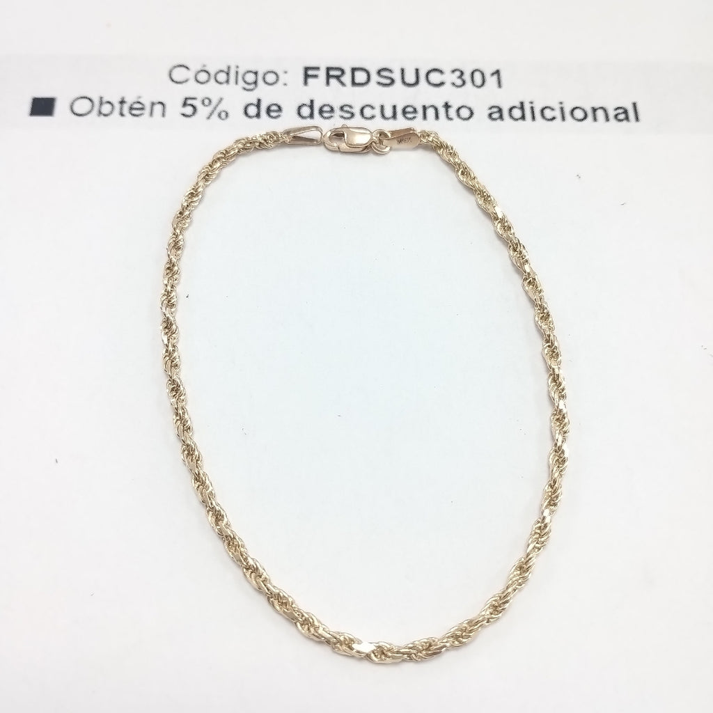 PULSERA TEJIDO TORZAL 4.4G 21 CM (NUEVO)