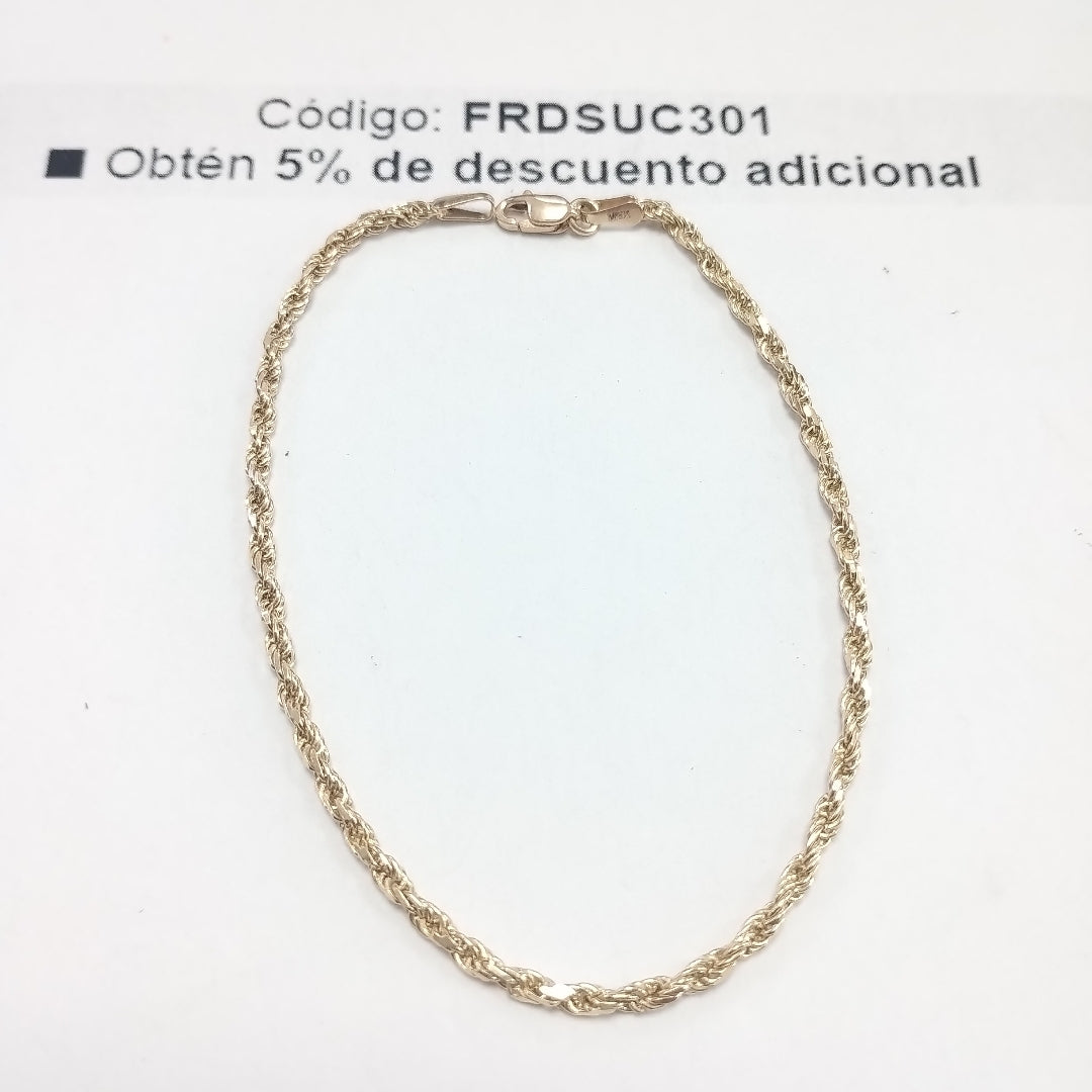 PULSERA TEJIDO TORZAL 4.4G 21 CM (NUEVO)
