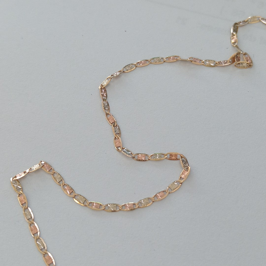 CADENA ORO COMBINADO 10 K 1,40 GRMS (SEMINUEVO)