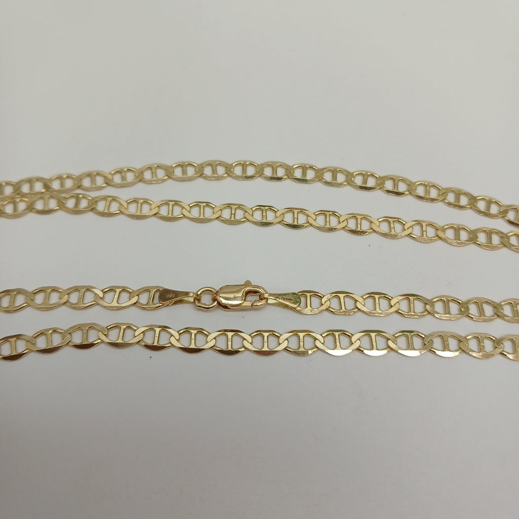 CADENAS TEJIDO MARINERA ORO 14K 60 CM 8.8 GR (NUEVO)