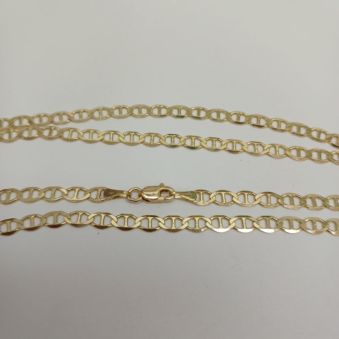 CADENAS TEJIDO MARINERA ORO 14K 60 CM 8.8 GR (NUEVO)