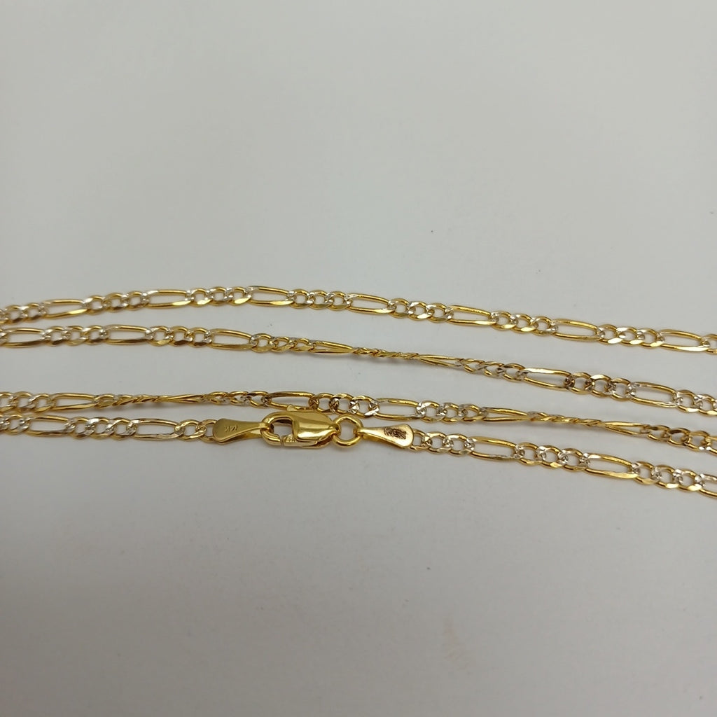 CADENAS TEJIDO 3X1 DIAMANTADA ORO 14K 55 CM 4.5 GR (NUEVO)