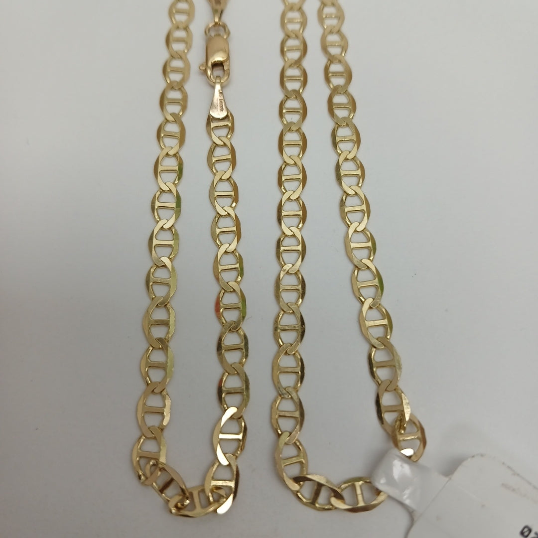 CADENAS TEJIDO MARINERA ORO 14K 50 CM 7.4 GR (NUEVO)
