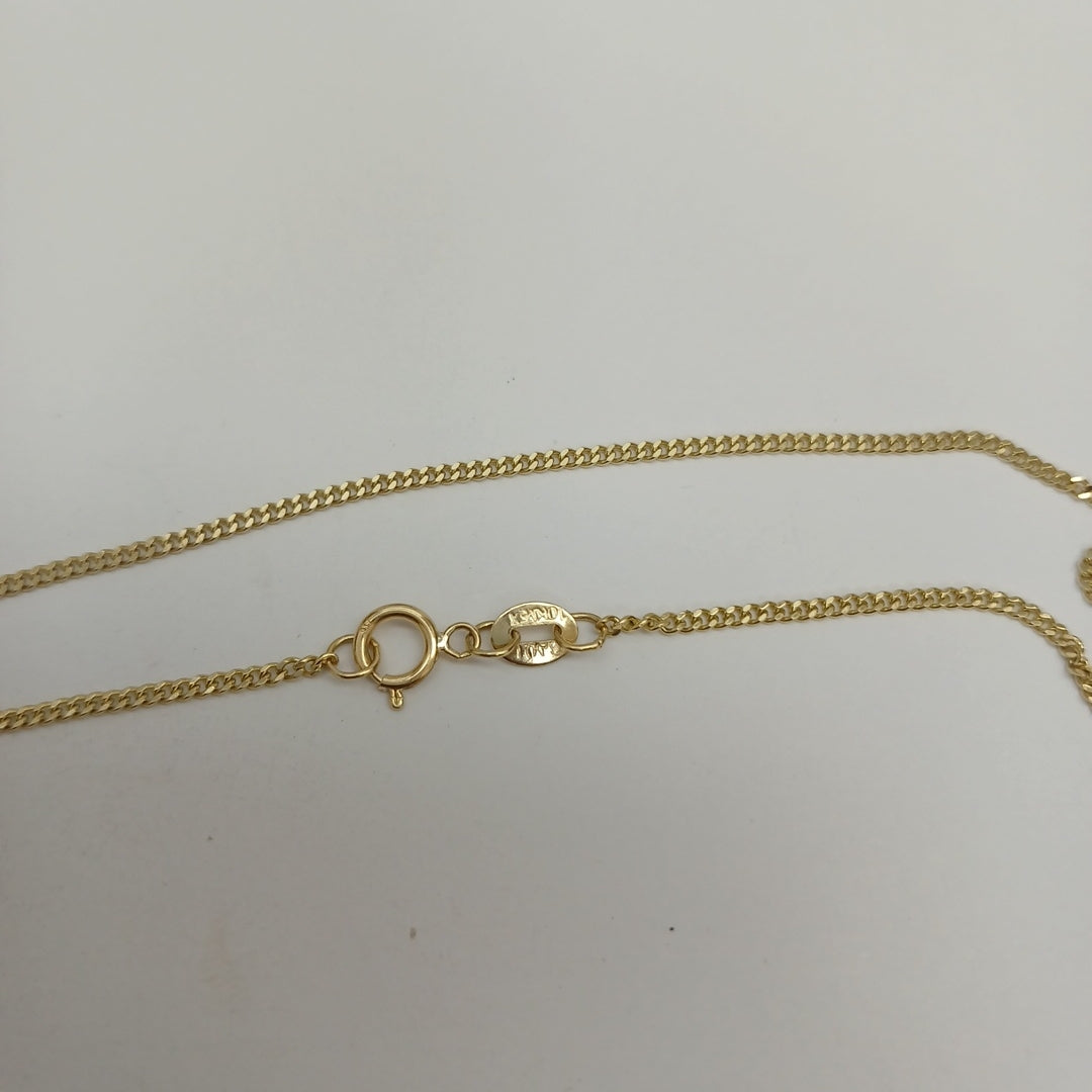CADENAS TEJIDO BARBADA ORO 10K 55 CM 3 GR (NUEVO)