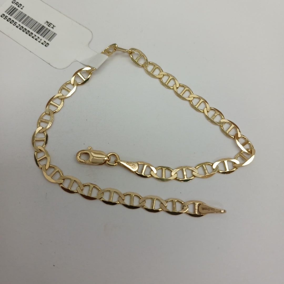 PULSERAS TEJIDO MARINERA ORO 14K 18 CM 2.8 GR (NUEVO)
